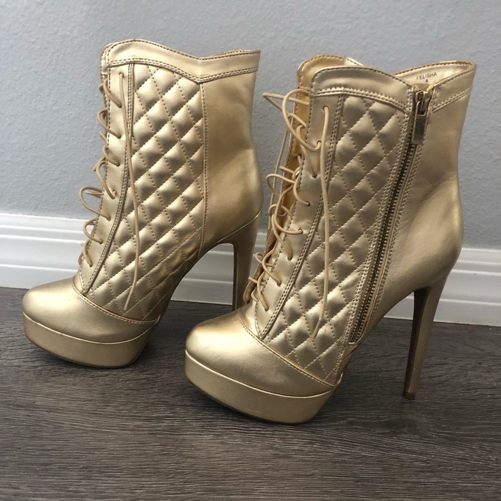 Gold boots